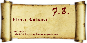 Flora Barbara névjegykártya